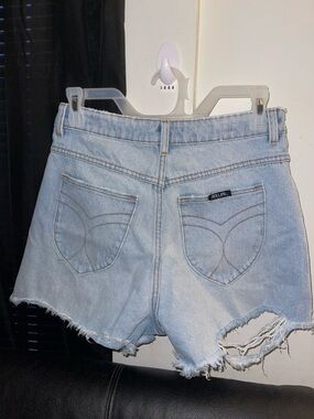 Rolla's Dusters G day Mate  high-rise Slim denim shorts Size 28 Aussie 10 NWOT